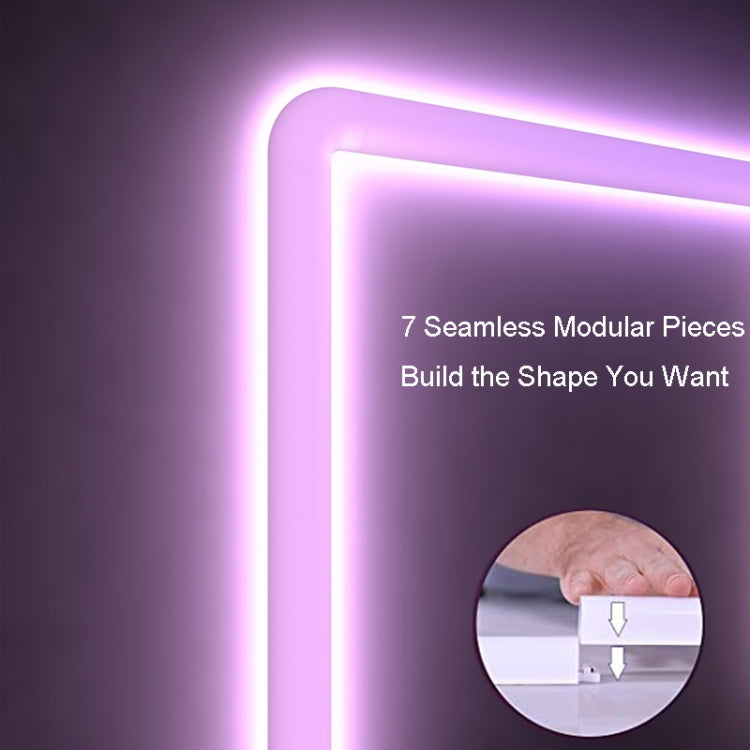 8pcs+4 Corners Bluetooth 12V RGBIC Splicing Wall Light Intelligent Remote Control Indoor Decorative Ambient Lights(EU Plug)