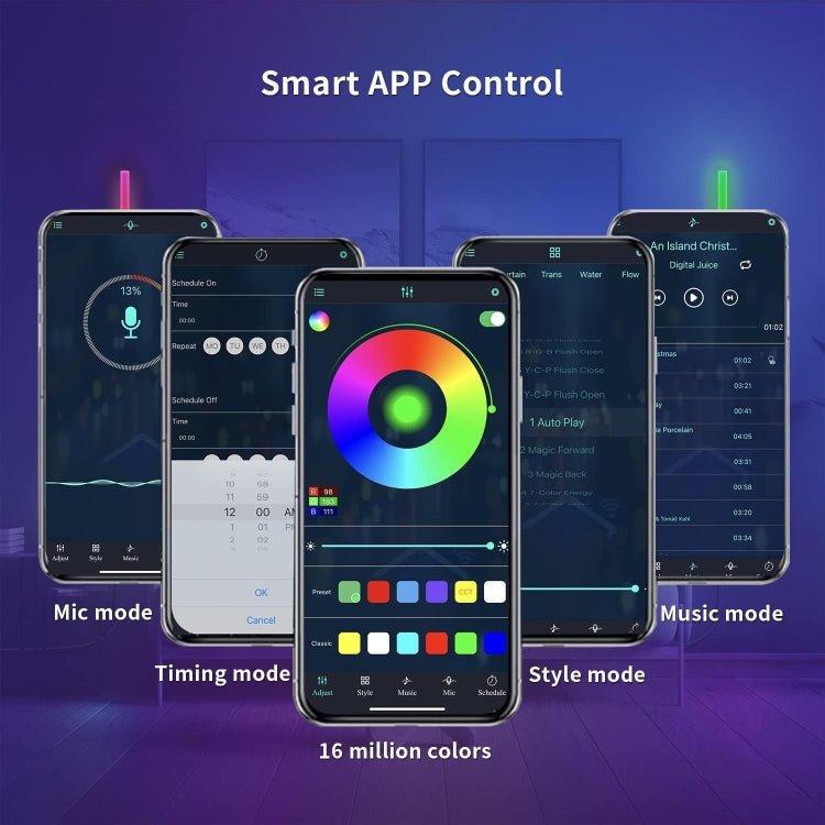 4pcs+3 Corners Bluetooth 12V RGBIC Splicing Wall Light Intelligent Remote Control Indoor Decorative Ambient Lights(EU Plug) - Novelty Lighting by PMC TechLife | Online Shopping South Africa | PMC TechLife | Buy Now Pay Later Mobicred