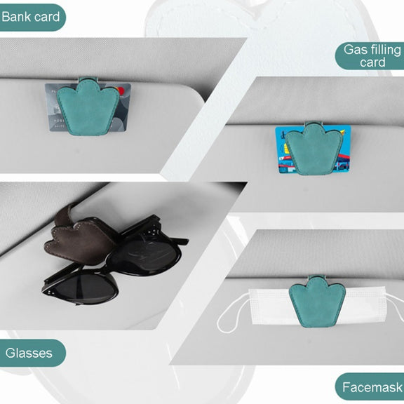Automotive Shade Eyewear Holder Car Visor Sunglasses And Ticket Organizer(Blue)
