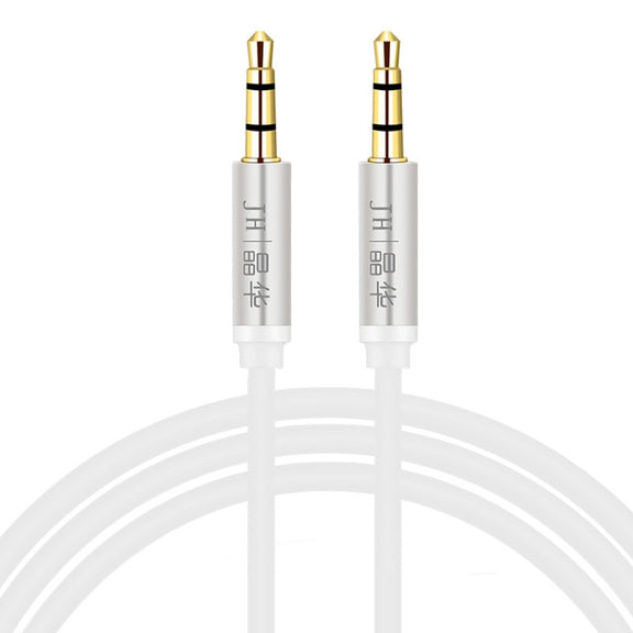 JINGHUA Audio Cable 3.5mm Male To Male AUX Audio Adapter Cable, Size: 1.2m(3 Knots White)