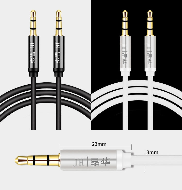 JINGHUA Audio Cable 3.5mm Male To Male AUX Audio Adapter Cable, Size: 1.2m(3 Knots White)
