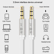 JINGHUA Audio Cable 3.5mm Male To Male AUX Audio Adapter Cable, Size: 1.2m(4 Knots Black)