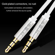 JINGHUA Audio Cable 3.5mm Male To Male AUX Audio Adapter Cable, Size: 2m(3 Knots Black)