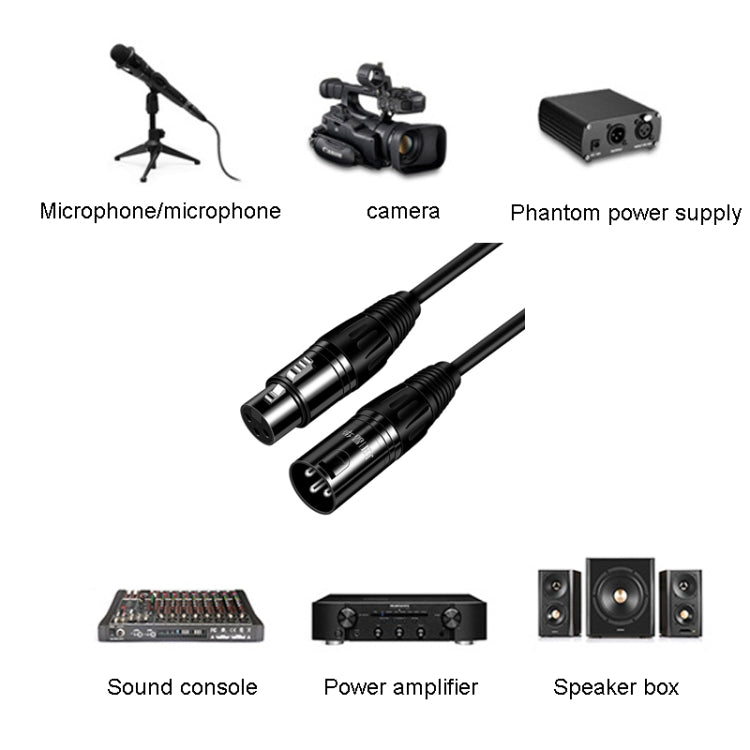 JINGHUA Microphone Cable XLR Male To Female Balanced Cable Mixing Console Amplifier Audio Cable, Length: 10M - Microphone Audio Cable & Connector by JINGHUA | Online Shopping South Africa | PMC TechLife | Buy Now Pay Later Mobicred