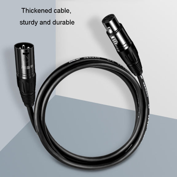 JINGHUA Microphone Cable XLR Male To Female Balanced Cable Mixing Console Amplifier Audio Cable, Length: 10M