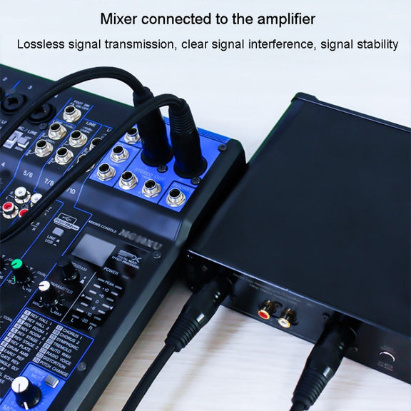JINGHUA Microphone Cable XLR Male To Female Balanced Cable Mixing Console Amplifier Audio Cable, Length: 10M