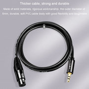 JINGHUA 3.5mm Male To XLR Female Microphone Cable Computer Mixer Audio Cable, Length: 10m