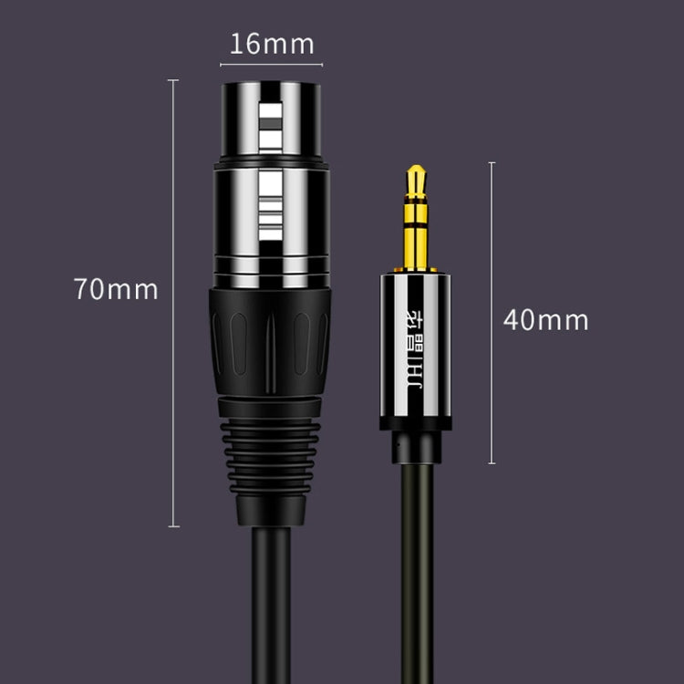 JINGHUA 3.5mm Male To XLR Female Microphone Cable Computer Mixer Audio Cable, Length: 10m