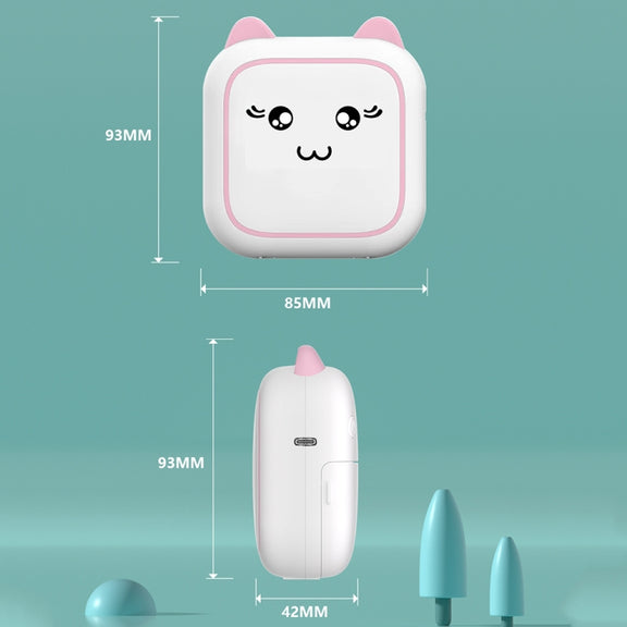 M5 Mini Cartoon Portable Bluetooth Printer Photo Thermal Printer(Blue)