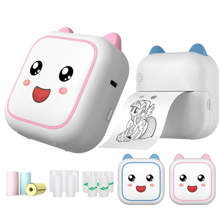 C26 Mini Portable Bluetooth Photo Label Thermal Printer, Spec: Pink+5 Paper