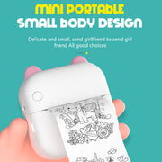 C26 Mini Portable Bluetooth Photo Label Thermal Printer, Spec: Blue+1 Paper