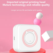 C15 Mini Student Bluetooth Inkless Photo Label Thermal Printer, Spec: Pink+5 Paper