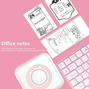 C15 Mini Student Bluetooth Inkless Photo Label Thermal Printer, Spec: Green+5 Stickers+5 Paper