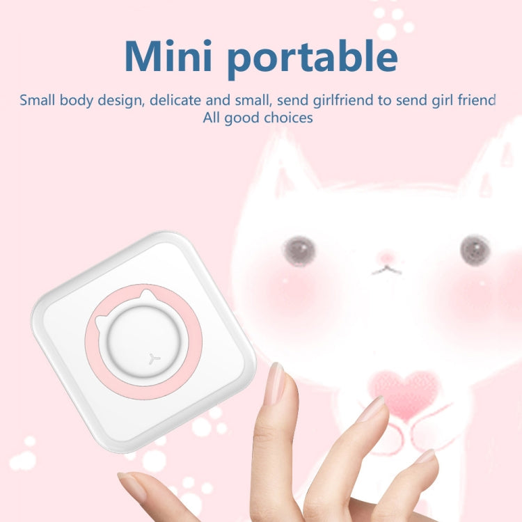 C15 Mini Student Bluetooth Inkless Photo Label Thermal Printer, Spec: Green+10 Paper