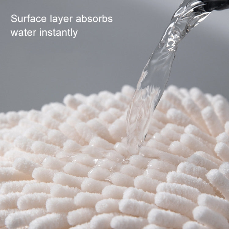 Chenille Hand Wipe Ball Large Hanging Bathroom Quick Dry Hand Towel Kitchen Rag Wipe Handkerchief(White) - Sponges, Cloths & Brushes by PMC TechLife | Online Shopping South Africa | PMC TechLife | Buy Now Pay Later Mobicred