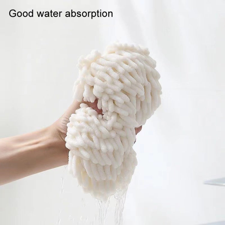 Chenille Hand Wipe Ball Large Hanging Bathroom Quick Dry Hand Towel Kitchen Rag Wipe Handkerchief(White) - Sponges, Cloths & Brushes by PMC TechLife | Online Shopping South Africa | PMC TechLife | Buy Now Pay Later Mobicred