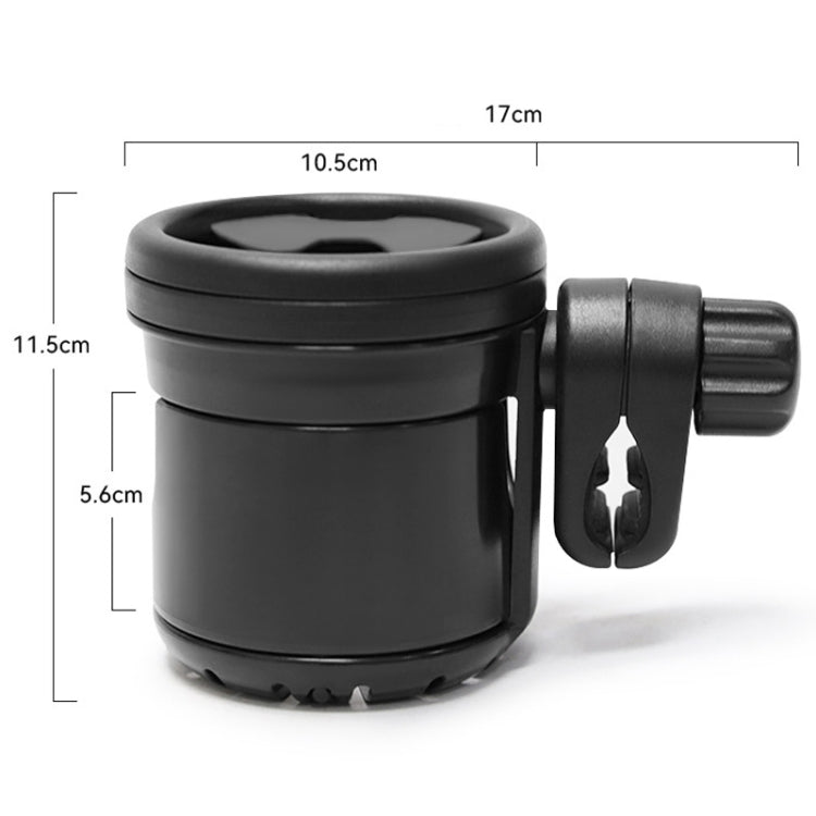 2 In 1 Baby Stroller Cup Holder Pram Milk Bottle Holder(Black) - Strollers Accessories by PMC TechLife | Online Shopping South Africa | PMC TechLife