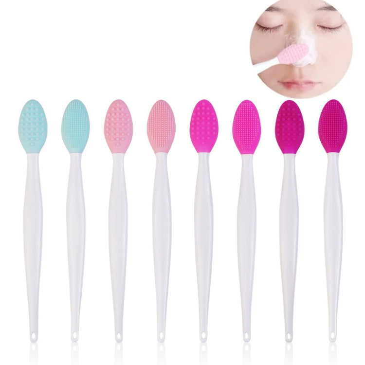 Silicone Cleaning Brush Beauty Tool Double Side Nose To Clean Blackhead Removers(Color Random Delivery) - free shipping - PMC Jewellery - Order now!