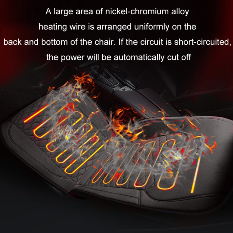 12V Car Winter Electric Heating Short Plush Seat Cushion, Color: Black - Seat Accessories by PMC TechLife | Online Shopping South Africa | PMC TechLife