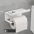 Stainless Steel Bathroom Roll Paper Holder No-Punch Cell Phone Storage Shelf, Style: Paper Rack (White��� - Shelves by PMC TechLife | Online Shopping South Africa | PMC TechLife