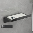 Stainless Steel Bathroom Roll Paper Holder No-Punch Cell Phone Storage Shelf, Style: Phone Rack (Black) - Shelves by PMC TechLife | Online Shopping South Africa | PMC TechLife