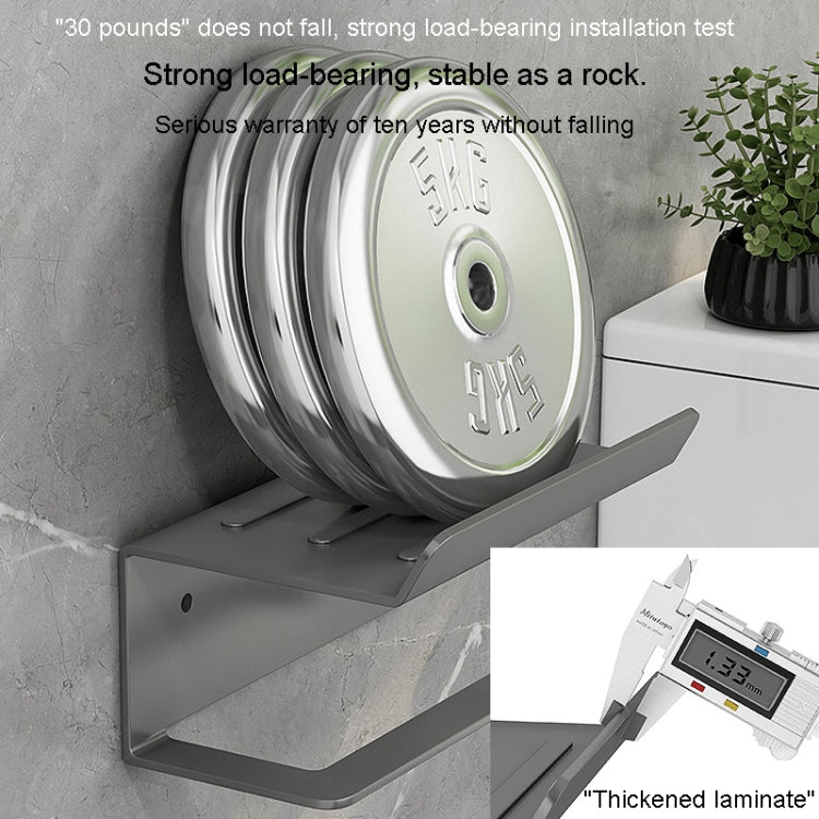 Stainless Steel Bathroom Roll Paper Holder No-Punch Cell Phone Storage Shelf, Style: Paper Rack (White���