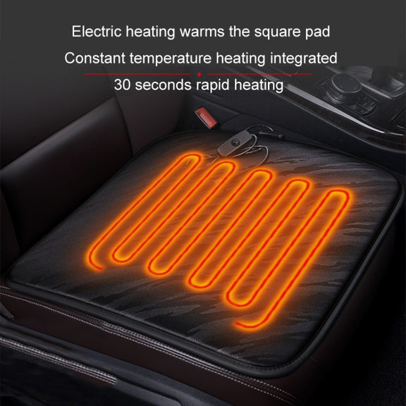 5V Car USB Interface Electric Heating Seat Cushion, Color: Classic Black