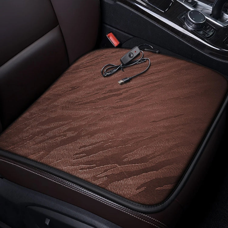 5V Car USB Interface Electric Heating Seat Cushion, Color: Coffee - Seat Accessories by PMC TechLife | Online Shopping South Africa | PMC TechLife | Buy Now Pay Later Mobicred