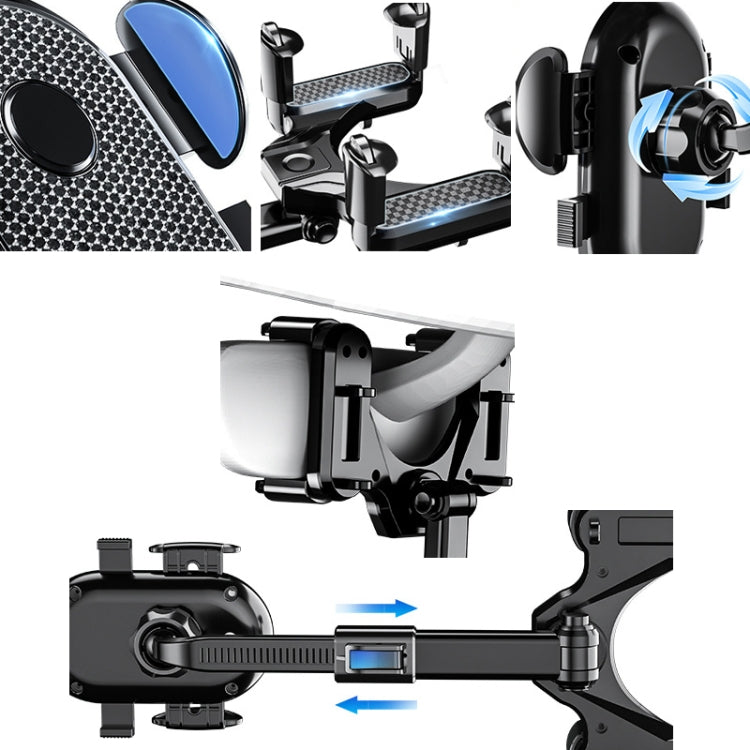 Car Rearview Mirror Mobile Phone Holder Multifunctional AR Navigation Support Bracket(Extending Rod) - Car Holders by PMC TechLife | Online Shopping South Africa | PMC TechLife | Buy Now Pay Later Mobicred