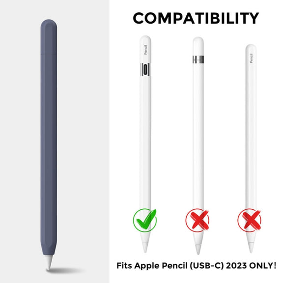 For Apple Pencil (USB-C) AhaStyle PT65-3 Silicone Same Color Protective Case(Gray)
