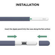 For Apple Pencil (USB-C) AhaStyle PT65-3 Silicone Same Color Protective Case(Gray)