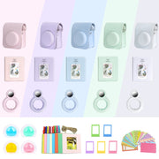 For Polaroid Mini12 7 in 1 Photo Album Sticker Photo Frame Camera Bag, Color: Pink