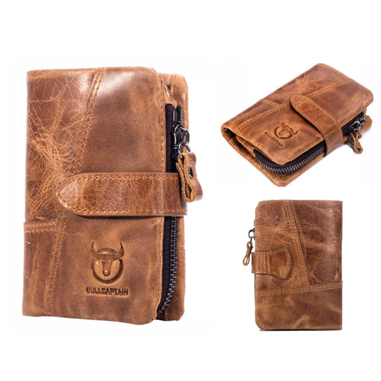 BULL CAPTAIN 01 RFID Anti-theft Multifunctional Cowhide Vertical Detachable Men Wallet(Coffee) - free shipping - PMC Jewellery - Order now!