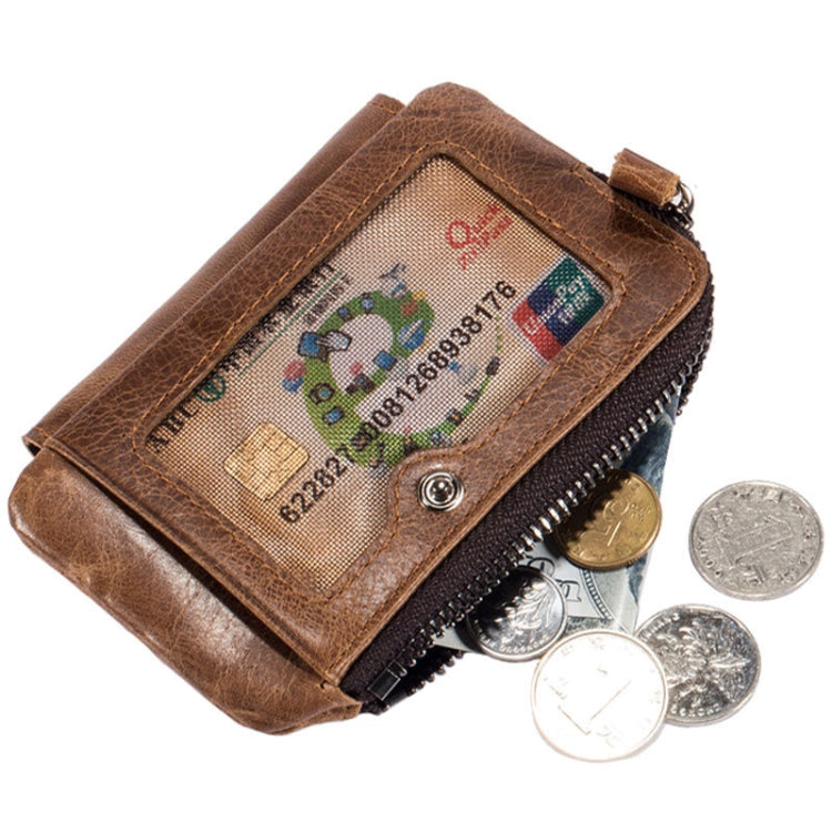 BULL CAPTAIN 01 RFID Anti-theft Multifunctional Cowhide Vertical Detachable Men Wallet(Coffee) - free shipping - PMC Jewellery - Order now!