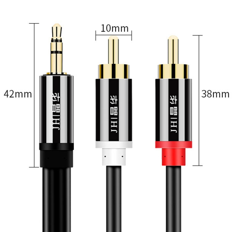 JINGHUA 1 In 2 3.5mm Audio Cable  3.5mm To 2RCA Double Lotus Computer Speaker Cell Phone Plug Cable, Length: 10m - free shipping - PMC Jewellery - Order now!