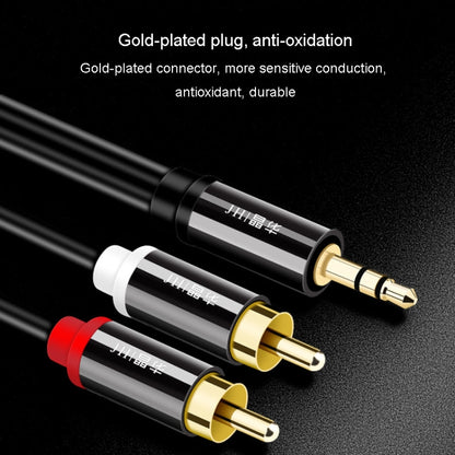 JINGHUA 1 In 2 3.5mm Audio Cable  3.5mm To 2RCA Double Lotus Computer Speaker Cell Phone Plug Cable, Length: 10m - free shipping - PMC Jewellery - Order now!