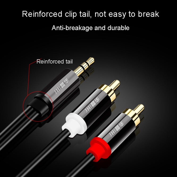 JINGHUA 1 In 2 3.5mm Audio Cable  3.5mm To 2RCA Double Lotus Computer Speaker Cell Phone Plug Cable, Length: 10m - free shipping - PMC Jewellery - Order now!