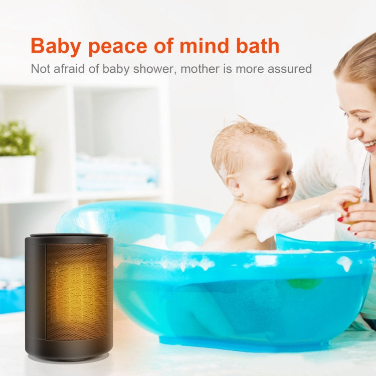 Cylindrical Ceramic Heating Warmer Quick Heat Mini Electric Heater EU Plug(Black) - Electric Heaters by PMC TechLife | Online Shopping South Africa | PMC TechLife | Buy Now Pay Later Mobicred