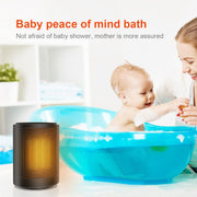 Cylindrical Ceramic Heating Warmer Quick Heat Mini Electric Heater EU Plug(Black)