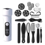 Electric Foot File Pedicure Kit Water-resistant Feet Callus Remover, Spec: Kit 1 White