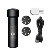 Electric Foot File Pedicure Kit Water-resistant Feet Callus Remover, Spec: Matte Black