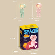 Mini Astronaut Magnetic LED Night Light Desktop Building Block Ornaments Desk Lamp, Color: Square White