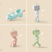 Mini Astronaut Magnetic LED Night Light Desktop Building Block Ornaments Desk Lamp, Color: Square White