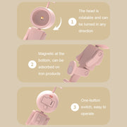 Mini Astronaut Magnetic LED Night Light Desktop Building Block Ornaments Desk Lamp, Color: Round White