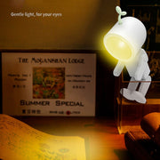 Mini Astronaut Magnetic LED Night Light Desktop Building Block Ornaments Desk Lamp, Color: Square White