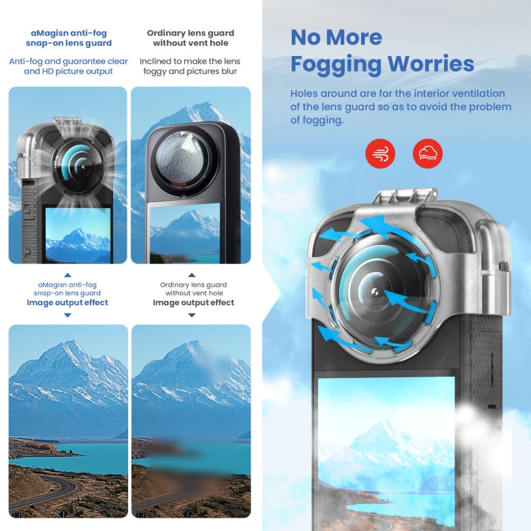 For Insta360 X3 AMagisn Protective Camera Accessories Lens Guard+Case - Case & Bags by aMagisn | Online Shopping South Africa | PMC TechLife | Buy Now Pay Later Mobicred