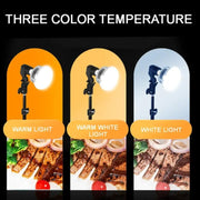 80W 120mm  Mushroom Fill Light + Desktop Overhead Photography Stand Kit for Photo/Video