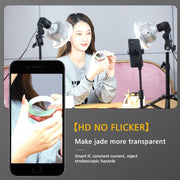 80W 120mm  Mushroom Fill Light + Desktop Overhead Photography Stand Kit for Photo/Video