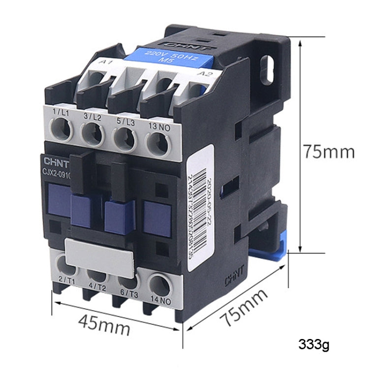 CHNT CJX2-0910 9A 220V Silver Alloy Contacts Multi-Purpose Single-Phase AC Contactor - Relays by CHNT | Online Shopping South Africa | PMC Jewellery | Buy Now Pay Later Mobicred