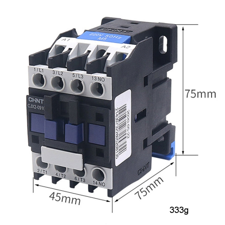 CHNT CJX2-0901 9A 220V Silver Alloy Contacts Multi-Purpose Single-Phase AC Contactor - Relays by CHNT | Online Shopping South Africa | PMC Jewellery | Buy Now Pay Later Mobicred